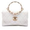 Chanel Mini Quilted Crumpled Lambskin CC Links Top Handle Flap Secondhand