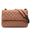 Bottega Veneta Small Nappa Intrecciato Studded Olimpia Shoulder Bag Secondhand