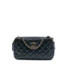 Chanel Quilted Patent CC Crown Double Zip Crossbody Secondhand