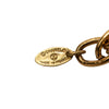 Secondhand Chanel CC Gold Plated Oval Medallion Pendant Double Chain Necklace