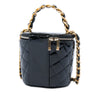 Chanel Quilted Patent Afternoon Tea Top Handle Vanity Case with Chain Secondhand