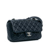 Chanel CC Quilted Perforated Lambskin Single Flap Secondhand