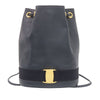 Ferragamo Lizard Embossed Leather Vara Bow Drawstring Backpack Secondhand