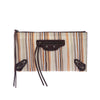 Balenciaga Suede Striped Papier Clutch Secondhand