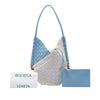 Secondhand Bottega Veneta Small Nappa and Canvas Intrecciato Solstice Shoulder Bag
