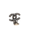 Secondhand Chanel CC Brass Strass Lacquered Clip On Earrings