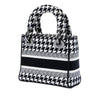 Dior Mini Embroidered Canvas Houndstooth Lady D Lite Secondhand