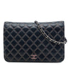 Chanel CC Quilted Lambskin Double Stitch Wallet On Chain Secondhand