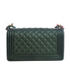 Chanel Old Medium Quilted Iridescent Goatskin Rainbow Hardware Boy Flap Secondhand