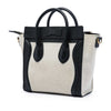 Celine Nano Bicolor Canvas and Leather Luggage Tote Secondhand