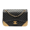 Secondhand Chanel Mini Chevron Calfskin Rock The Corner Flap