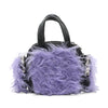 Prada Fur and Tessuto Pocket Top Handle Cargo Bag Secondhand