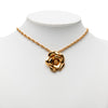 Chanel CC Gold Plated Camellia Pendant Necklace Secondhand