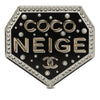 Secondhand Chanel CC Resin Strass and Faux Pearl Coco Neige Pin Brooch
