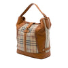 Burberry Haymarket Check Coated Canvas and Calfskin Bucket Bag Secondhand