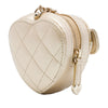 Chanel Mini Quilted Metallic Lambskin CC In Love Heart Bag Secondhand