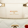 Chanel Mini Quilted Caviar Enamel Coco Casino Vanity Case With Chain Secondhand