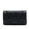 Secondhand Chanel Medium Classic Chevron Lambskin So Black Double Flap