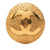 Secondhand Chanel CC Gold Plated Woven Round Brooch