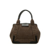 Balenciaga Wool Houndstooth Navy Cabas Tote S Secondhand