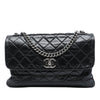 Chanel Quilted Aged Calfskin Logo Accordion Flap Secondhand