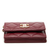 Chanel CC Quilted Lambskin Card Holder On Chain Secondhand