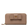 Prada Saffiano Fiocco Bow Long Wallet Secondhand
