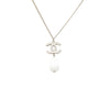 Secondhand Chanel CC Brass Faux Pearl Pendant Necklace