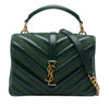 Saint Laurent Medium Chevron Calfskin and Suede Monogram College Satchel Secondhand