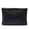 Chanel Large Quilted Lambskin O Case Clutch Secondhand