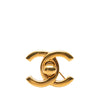 Chanel CC Gold Plated Turnlock Pin Brooch Secondhand