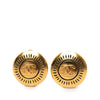 Chanel CC Gold Plated Round Clip On Earrings Secondhand