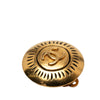 Chanel CC Gold Plated Round Clip On Earrings Secondhand