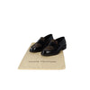 Secondhand Louis Vuitton Black and Monogram Canvas Moccasin - '20s
