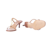 second hand Gucci by Tom Ford Tan Leather Kitten Heel Mules Horsebit Detail