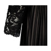 Secondhand Valentino Pleated Leather and Lace Dress - '10s