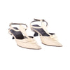 Secondhand Prada Fall/Winter 2000 Ivory Leather Pointed-Toe Slingback Pumps - '00s