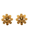 Chanel CC Gold Plated Flower Clip On Earrings Secondhand