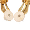 Chanel CC Gold Plated Round Clip On Earrings Secondhand