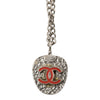 Chanel Brass Plated Resin CC Strawberry Charm Bracelet Secondhand