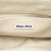 Miu Miu Cotton Trimmed Embroidered Canvas Logo Convertible Tote Secondhand