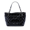 Chanel CC Quilted Patent Timeless Soft Tote Secondhand