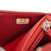 Secondhand Chanel CC Embossed Lambskin Camellia Wallet On Chain