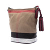 Secondhand Burberry Mini Mega Check Canvas Ashby Tassel Bucket Bag