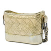 Chanel Small Quilted Metallic Aged Calfskin Gabrielle Hobo Secondhand
