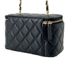 Secondhand Chanel Small Quilted Lambskin Coco Casino Vanity Case With Chain
