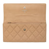 Chanel CC Quilted Caviar Gusset Flap Long Wallet Secondhand