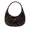 Secondhand Ferragamo Chevron Calfskin and Studded Suede Hobo