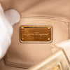 Secondhand Ferragamo Mini Metallic Woven Leather Gancini Sofia Satchel