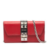 Prada City Calfskin Studded Elektra Clutch with Chain Secondhand